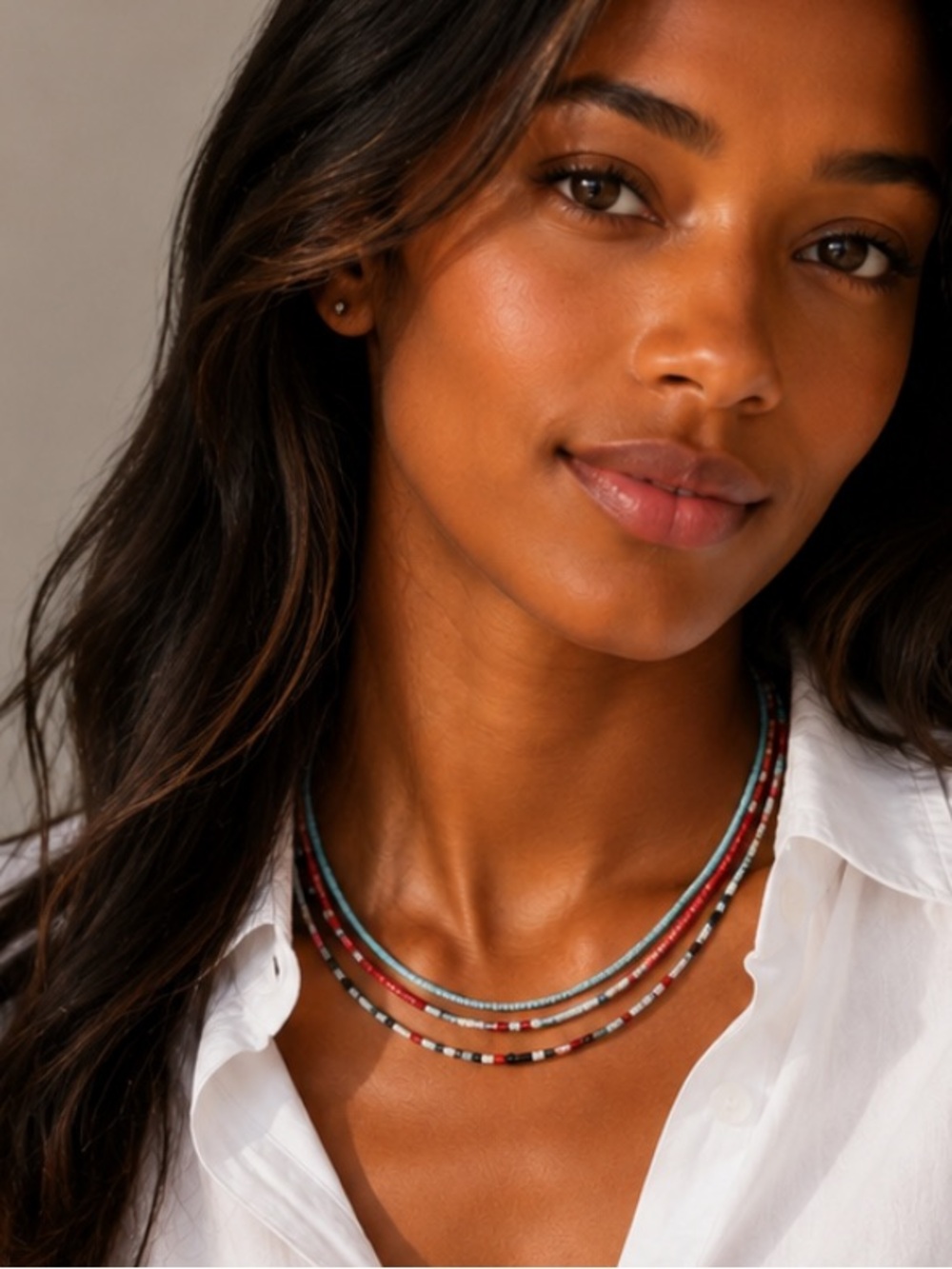 New! Mixed Bead Necklace Stack Set NWOT